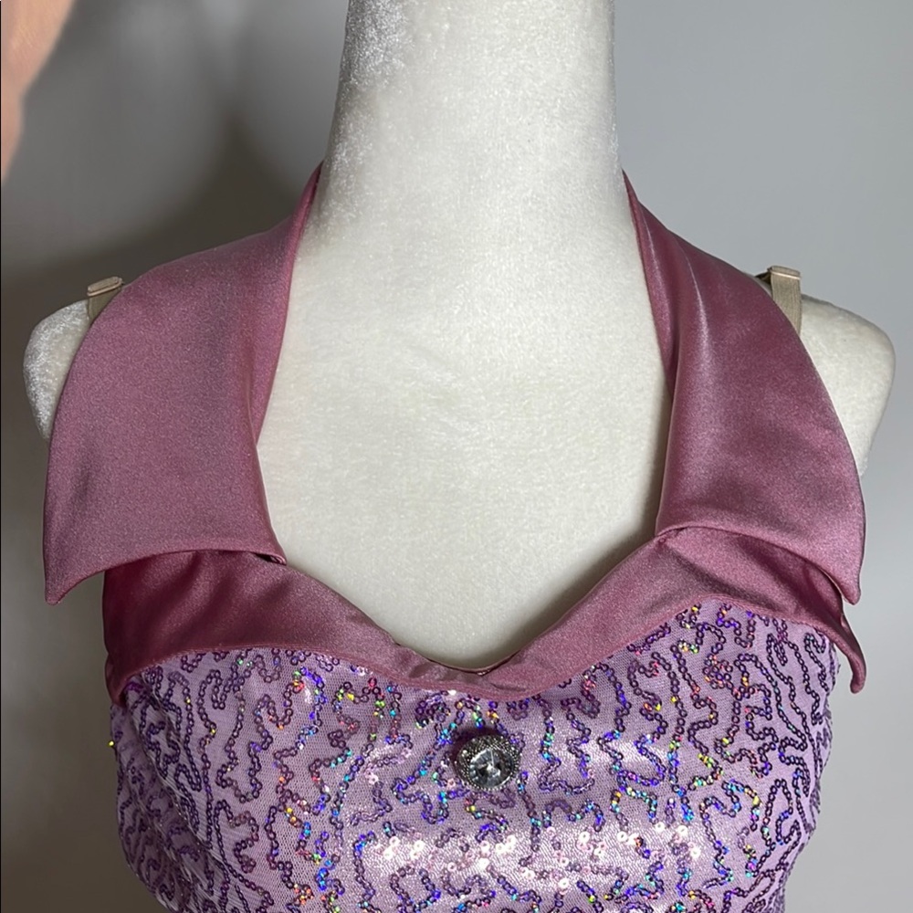 Halter Skirt/short Set& hair bow tulle layered dance festival fun Swiftie vibes